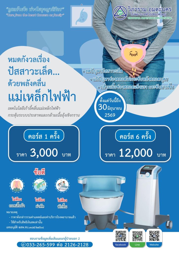 หมดกังวลเรื่อง “ปัสสาวะเล็ด” ด้วยพลังคลื่นแม่เหล็กไฟฟ้า (BTL EMSELLA)